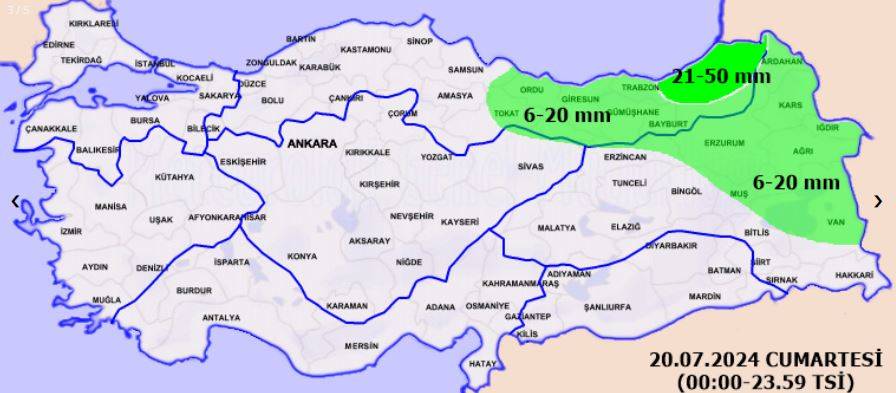 Kars ve Ardahan çevreleri için sağanak uyarısı 27